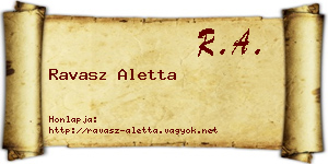 Ravasz Aletta névjegykártya